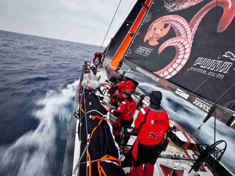 Team sailing for a competition on the costa blanca