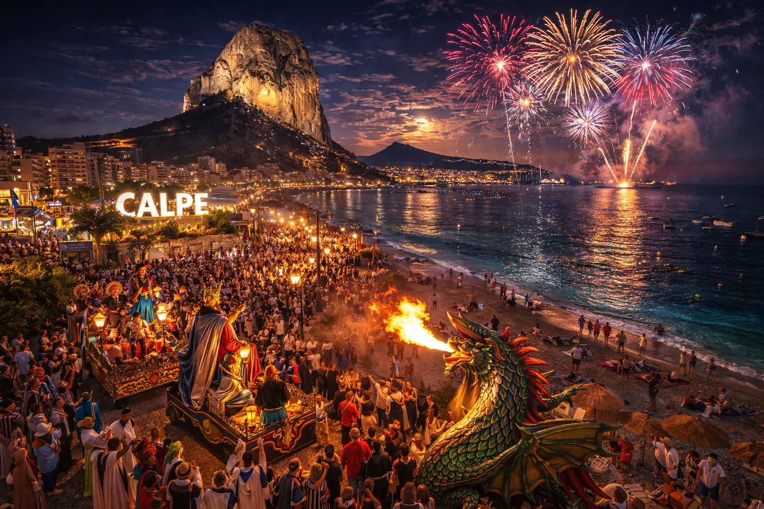 Fiestas of Calpe at the beach in 2026