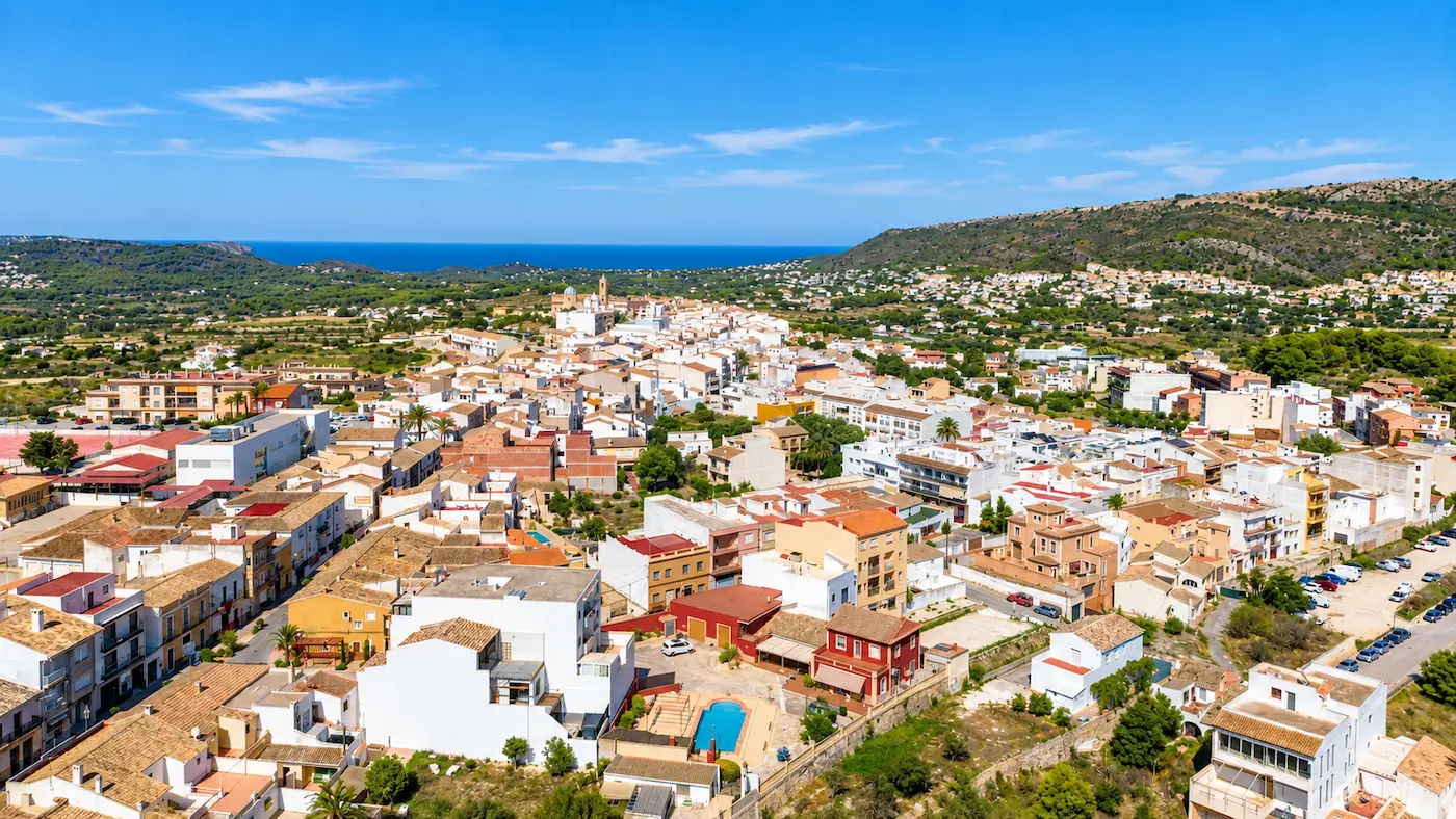 Aerial view of the Costa Blanca coastline